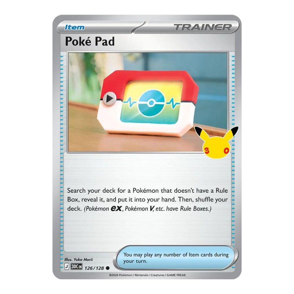 ME: 30th Celebration (30C) - Poke Pad (#126/128) (Near Mint)