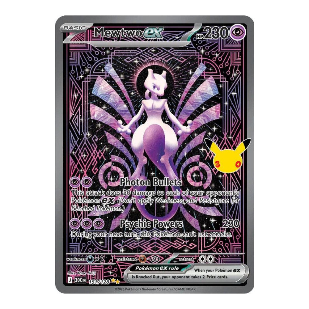 ME: 30th Celebration (30C) - Mewtwo ex - 151/128 (#151/128) (Near Mint)
