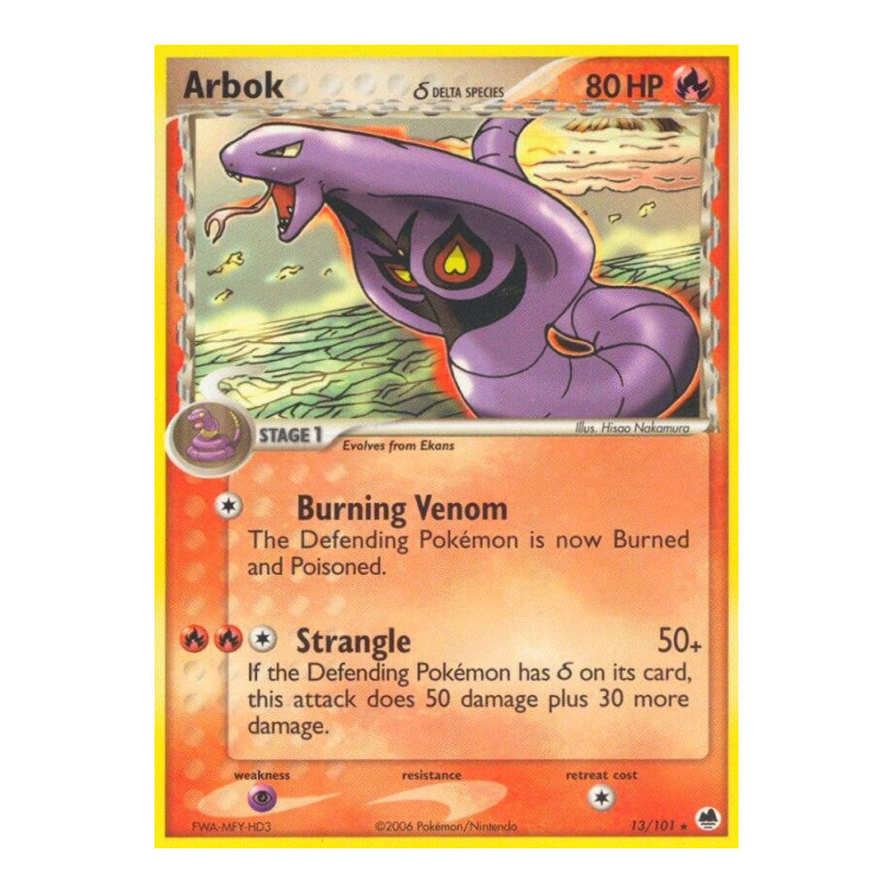 EX Dragon Frontiers (DF) - Arbok Delta Species (#13/101) (Near Mint)