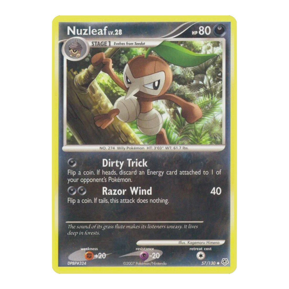 Diamond and Pearl (DP) - Nuzleaf (#57/130) (Near Mint)