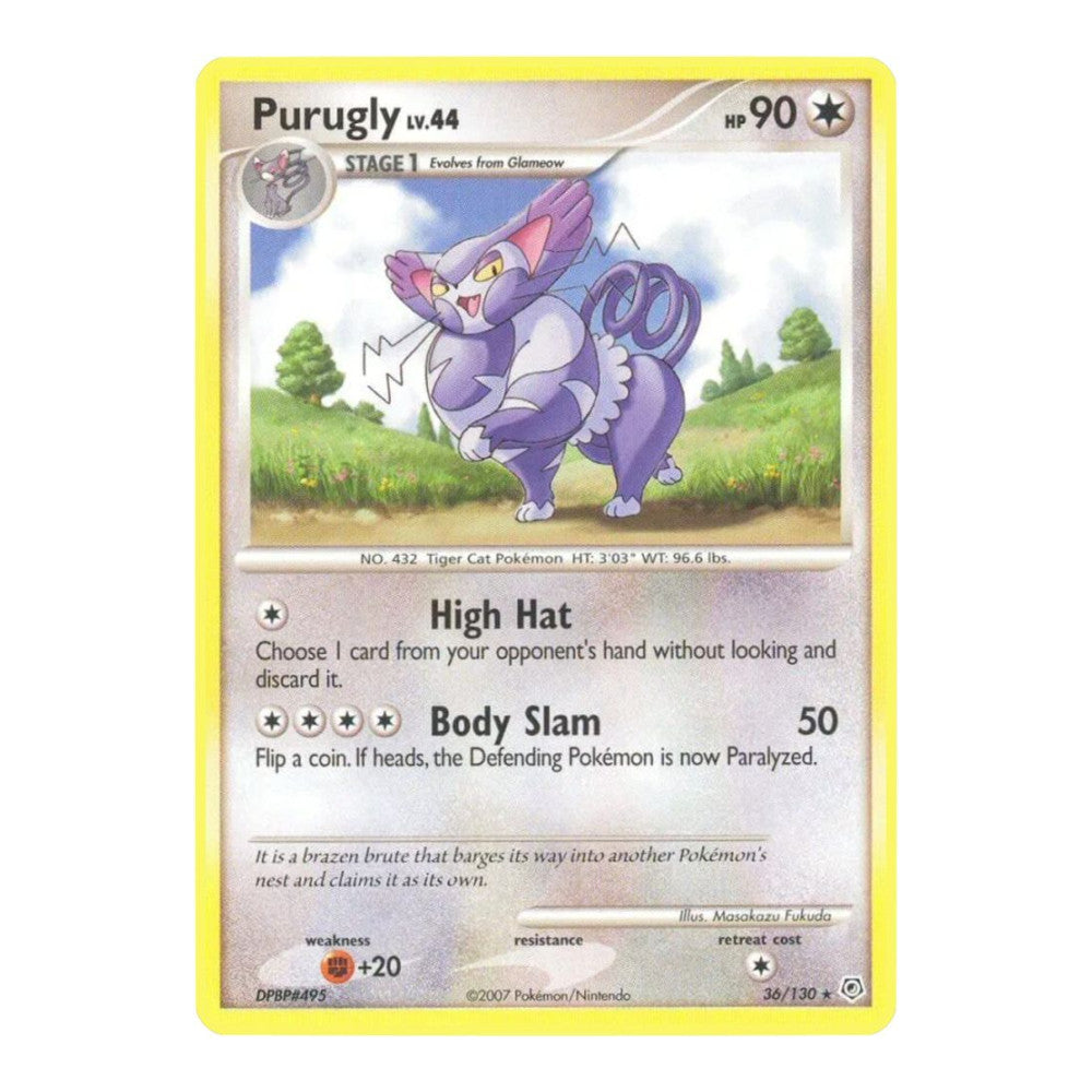 Diamond and Pearl (DP) - Purugly (#36/130) (Near Mint)