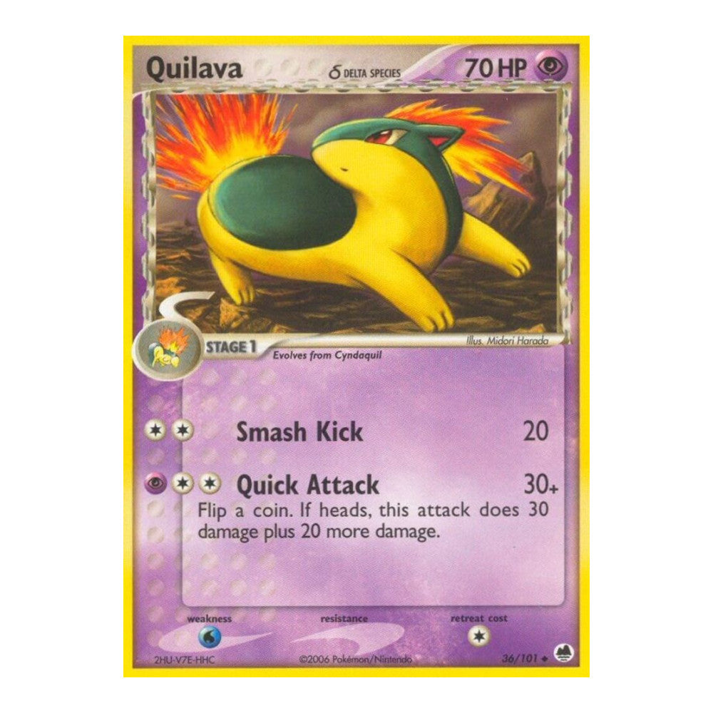 EX Dragon Frontiers (DF) - Quilava Delta Species (#36/101) (Near Mint)