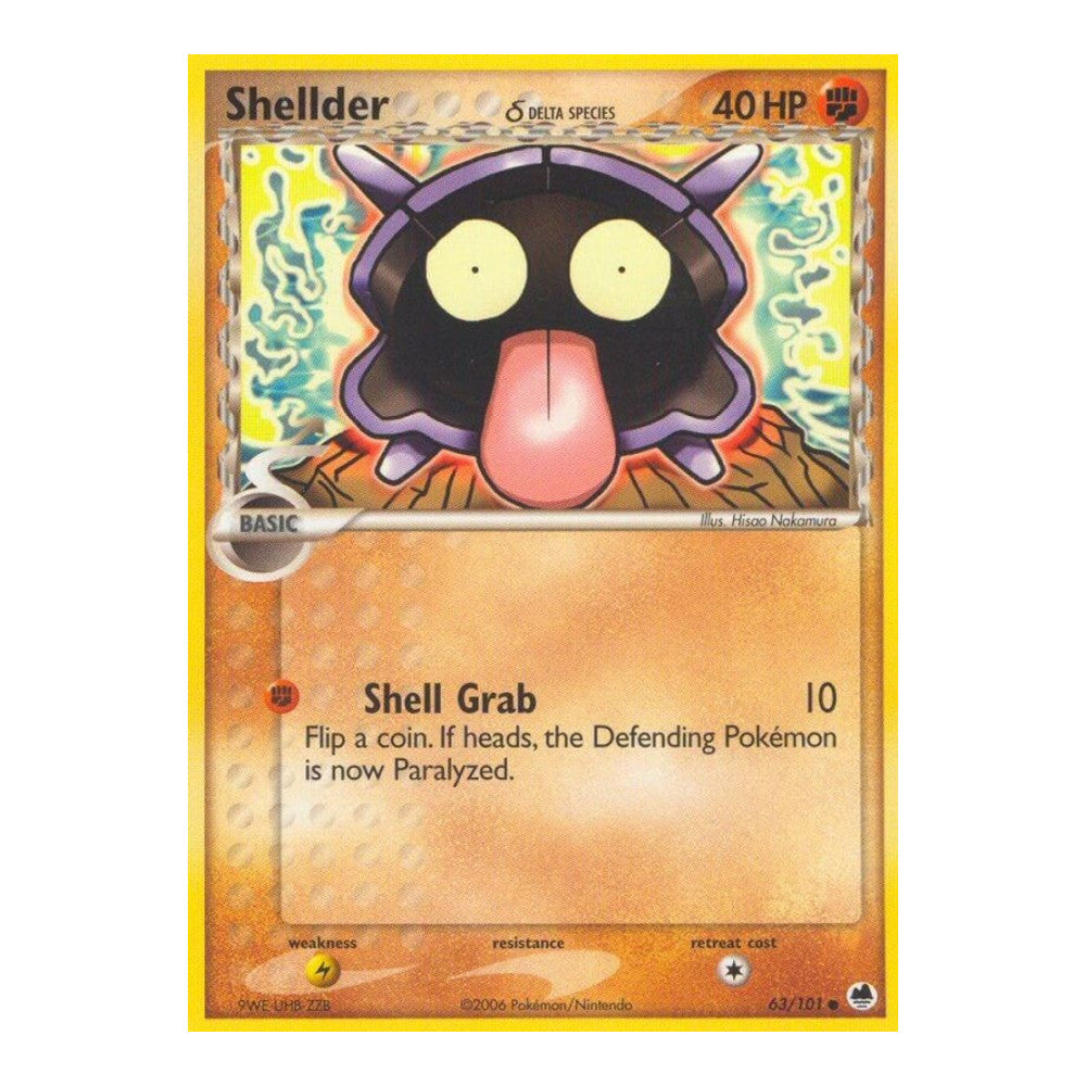 EX Dragon Frontiers (DF) - Shellder Delta Species (#63/101) (Near Mint)