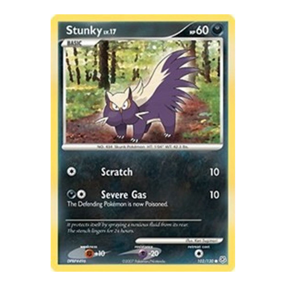 Diamond and Pearl (DP) - Stunky (#102/130) (Near Mint)