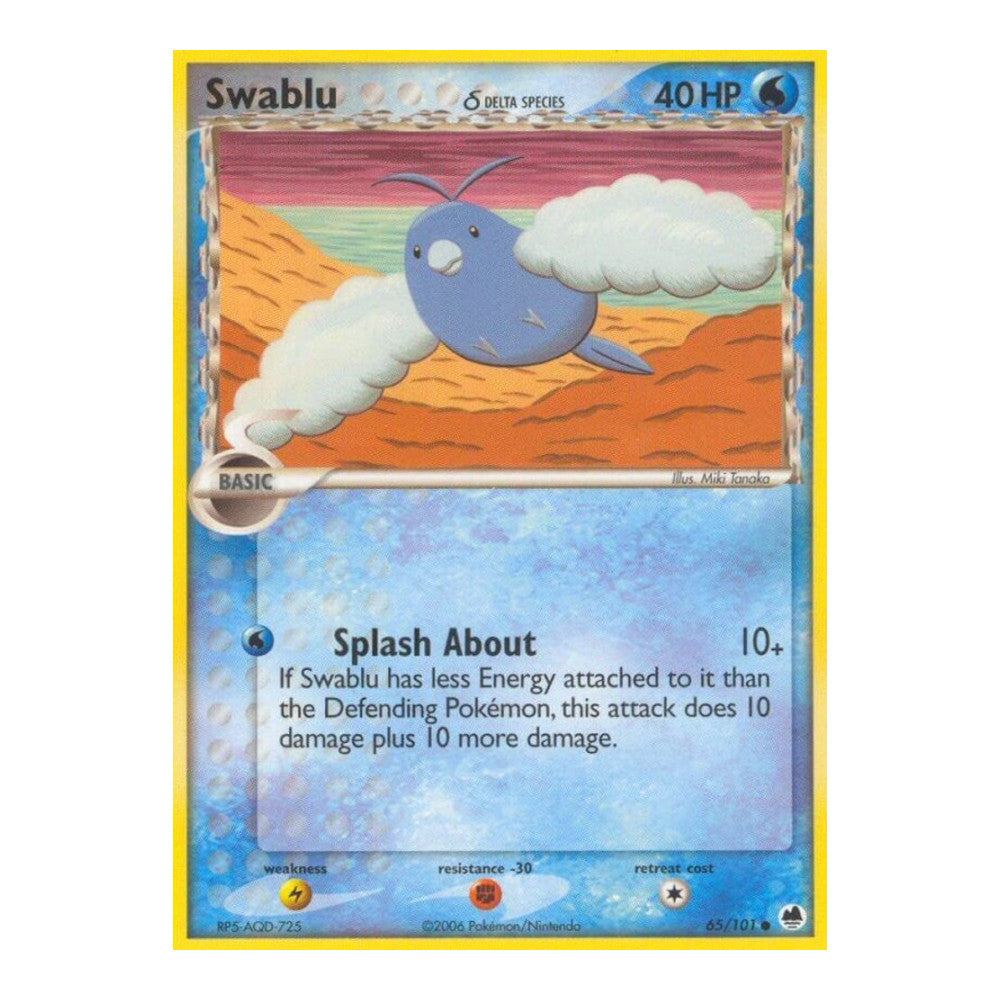 EX Dragon Frontiers (DF) - Swablu Delta Species (#65/101) (Near Mint)