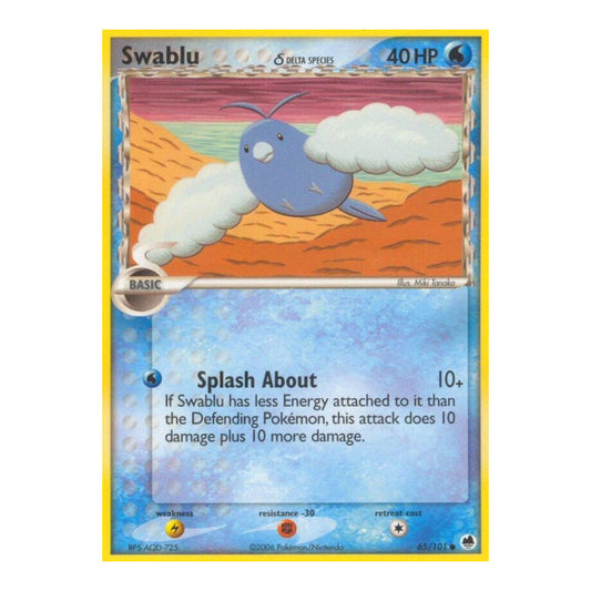 EX Dragon Frontiers (DF) - Swablu Delta Species (#65/101) (Near Mint)