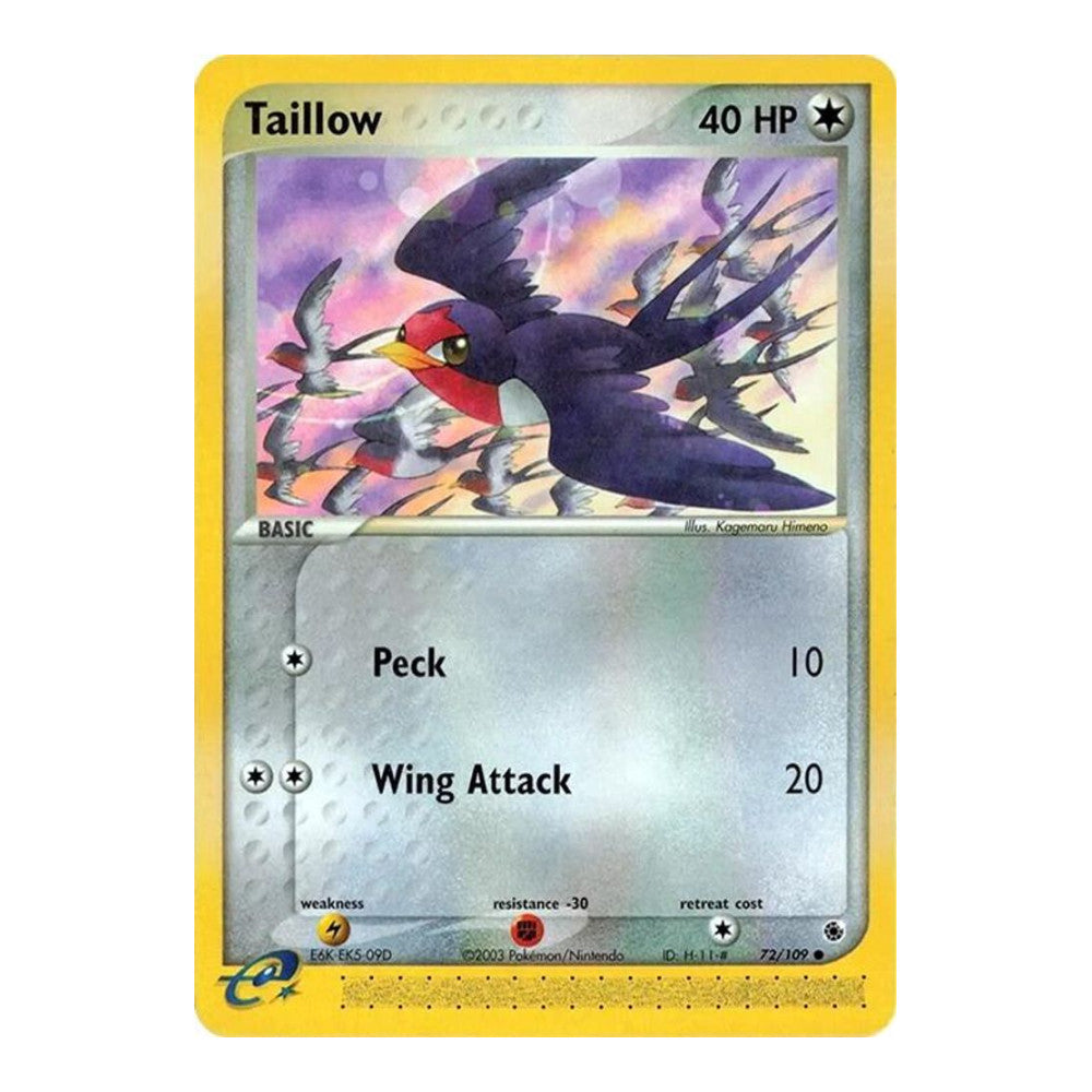 EX Ruby and Sapphire (RS) - Taillow (#72/109) (Near Mint)