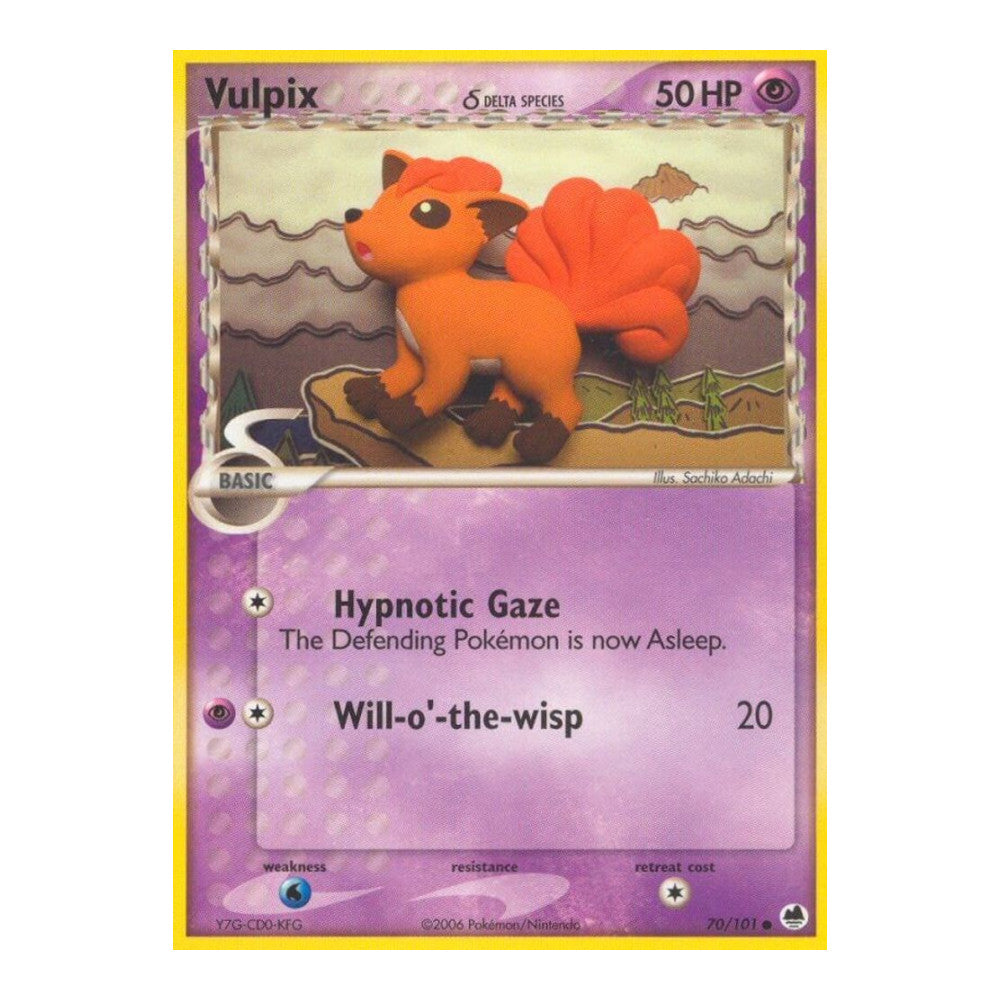 EX Dragon Frontiers (DF) - Vulpix Delta Species (#70/101) (Near Mint)