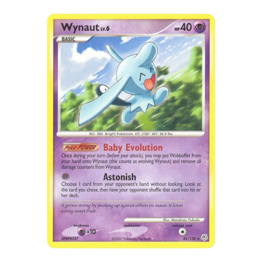 Diamond and Pearl (DP) - Wynaut (#42/130) (Near Mint)